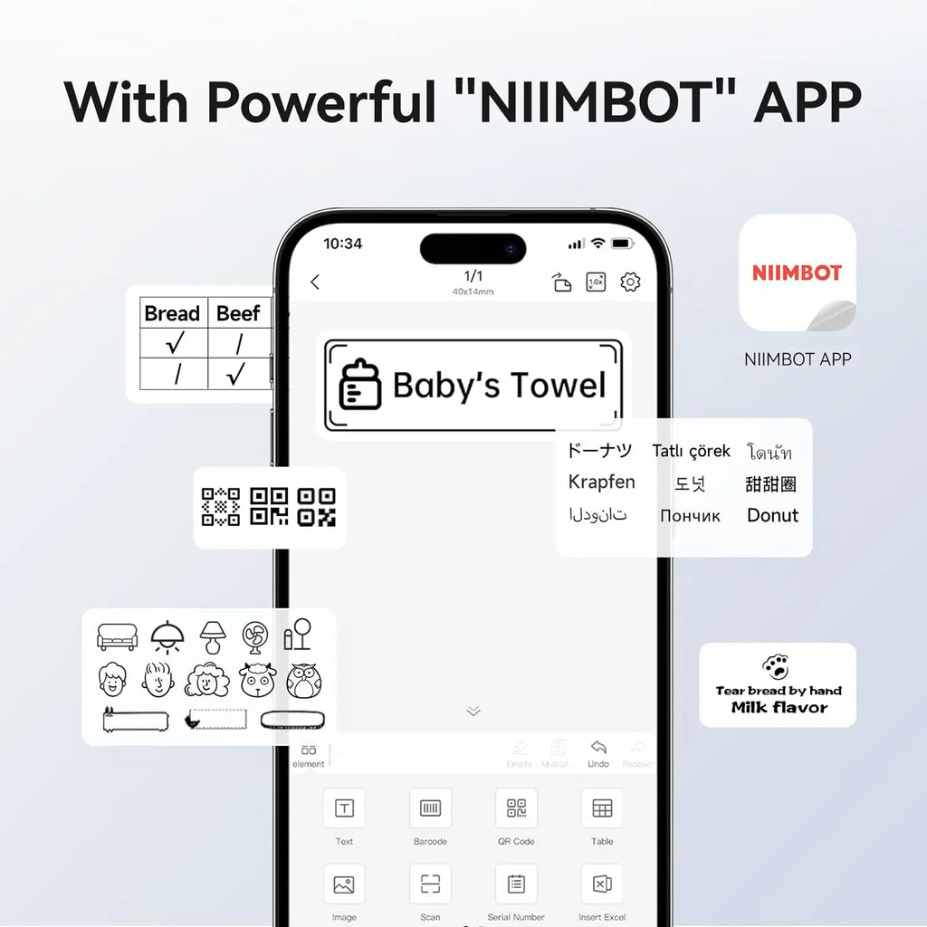 LabelMint B1 Portable Bluetooth Thermal Label Printer