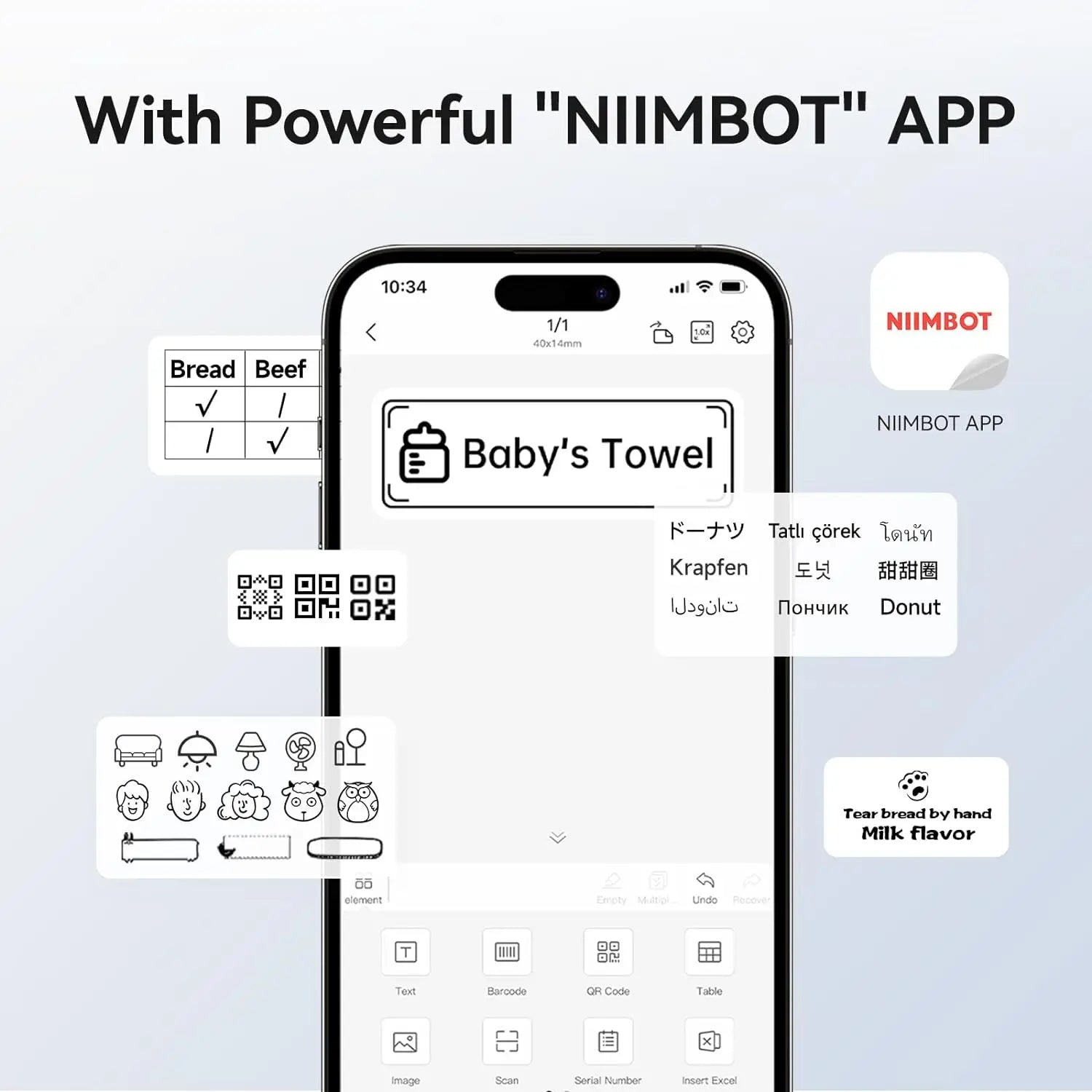 LabelMint B1 Portable Bluetooth Thermal Label Printer